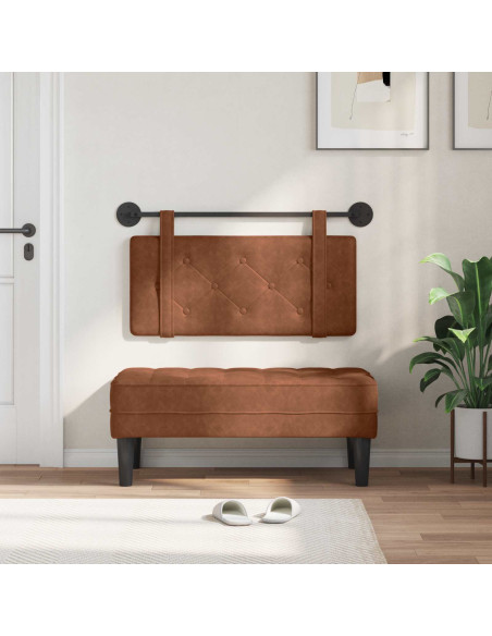 Testata appesa Montaggio a parete Marrone 80 cm PU Antico