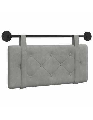 Testata appesa Grigio chiaro 100 x 55 x 5 cm Velluto