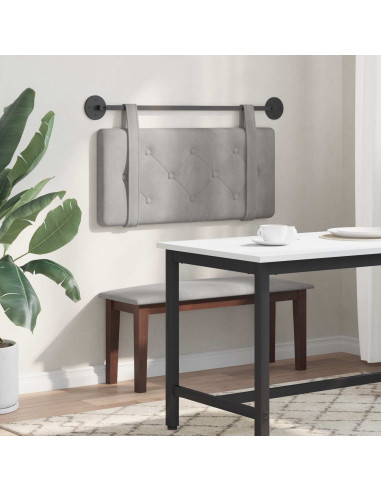 Testata appesa Grigio chiaro 100 x 55 x 5 cm Velluto