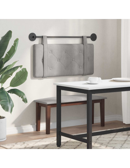 Testata appesa Grigio chiaro 100 x 55 x 5 cm Velluto