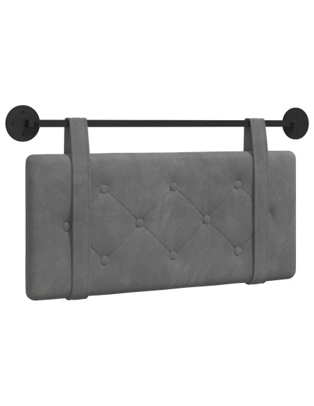 Testata appesa Grigio scuro 100 x 55 x 5 cm Velluto