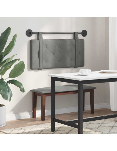 Testata appesa Grigio scuro 100 x 55 x 5 cm Velluto