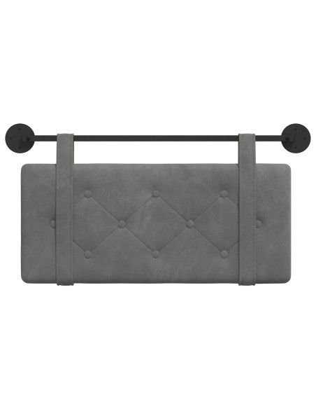 Testata appesa Grigio scuro 100 x 55 x 5 cm Velluto