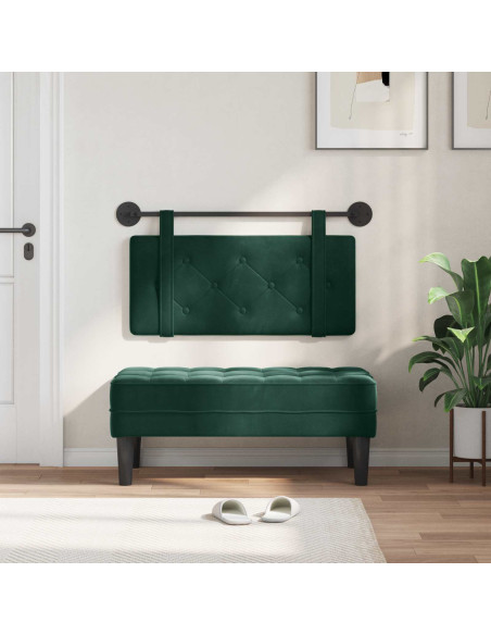 Testata appesa Verde Scuro 100 x 55 x 5 cm Velluto