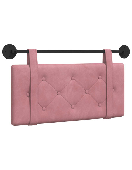 Testata appesa Montaggio a parete Rosa 100 x 55 x 5 cm Velluto