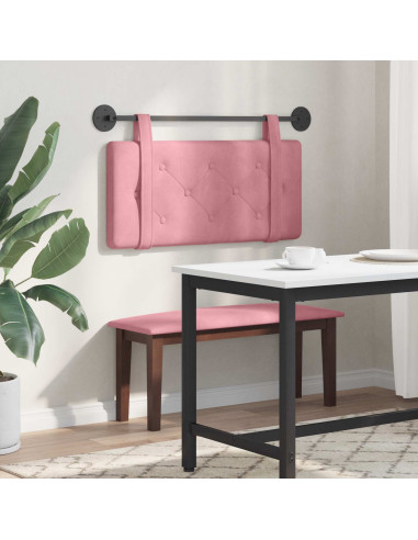Testata appesa Montaggio a parete Rosa 100 x 55 x 5 cm Velluto