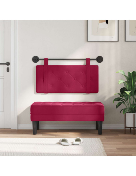 Testata appesa Rosso Vino 100 x 55 x 5 cm Velluto