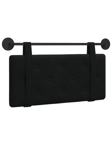 Testata appesa Montaggio a parete Nero 100 x 55 x 5 cm Velluto