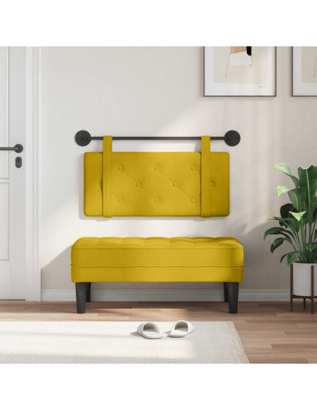 Testata appesa Giallo 100 x 55 x 5 cm Velluto
