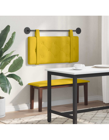Testata appesa Giallo 100 x 55 x 5 cm Velluto