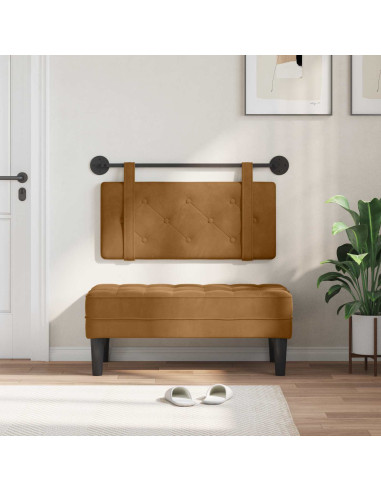 Testata appesa Marrone 100 x 55 x 5 cm Velluto