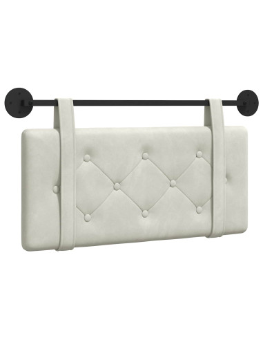 Testata appesa Montaggio a parete Crema 100 x 55 x 5 cm Velluto