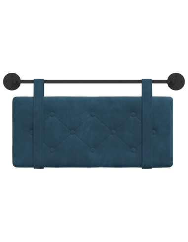 Testata appesa Montaggio a parete Blu 100 x 55 x 5 cm Velluto