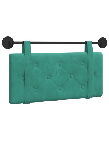 Testata appesa Turchese 100 x 55 x 5 cm Velluto