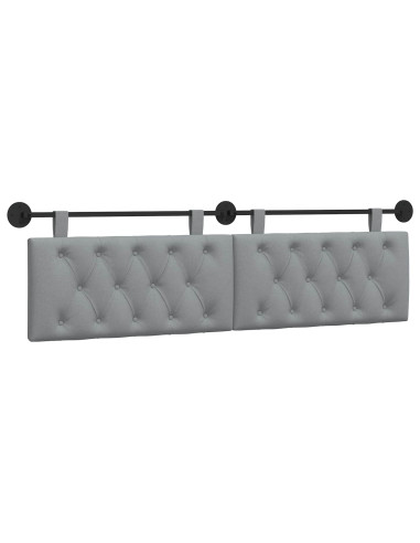 Testata appesa Grigio chiaro 190 x 55 x 7 cm Tessuto