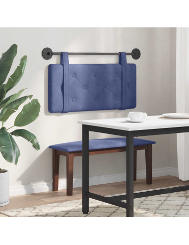 Testata appesa Blu Polizia 100 x 55 x 5 cm Velluto
