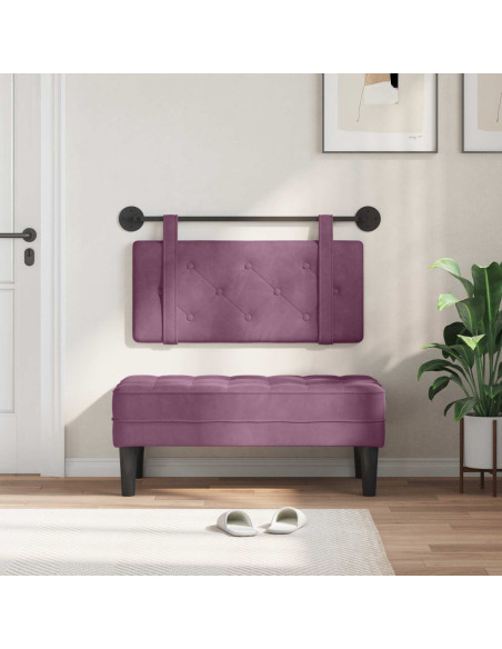 Testata appesa Montaggio a parete Viola 100 x 55 x 5 cm Velluto
