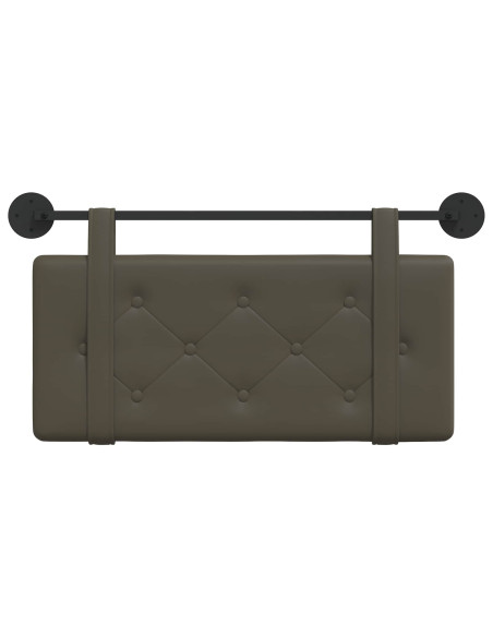 Testata appesa Montaggio a parete Grigio 90 cm Pelle Sintetica