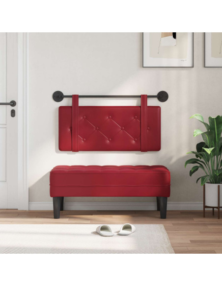 Testata appesa Rosso Vino 90 cm Pelle Sintetica