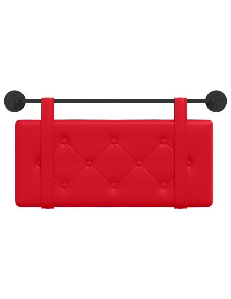 Testata appesa Montaggio a parete Rosso 90 cm Pelle Sintetica