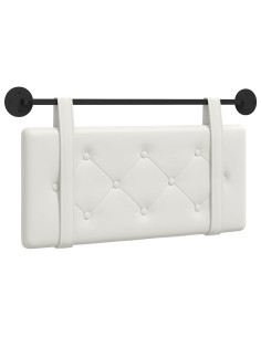 Testata appesa Montaggio a parete Bianco 90 cm Pelle Sintetica 2