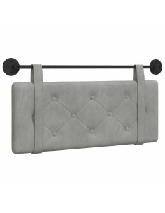 Testata appesa Grigio chiaro 110 x 55 x 5 cm Velluto 2