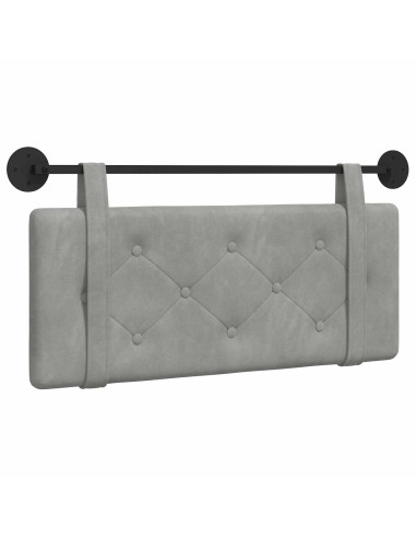 Testata appesa Grigio chiaro 110 x 55 x 5 cm Velluto