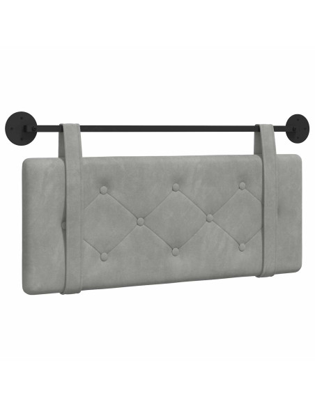 Testata appesa Grigio chiaro 110 x 55 x 5 cm Velluto
