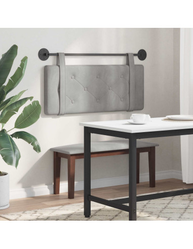 Testata appesa Grigio chiaro 110 x 55 x 5 cm Velluto