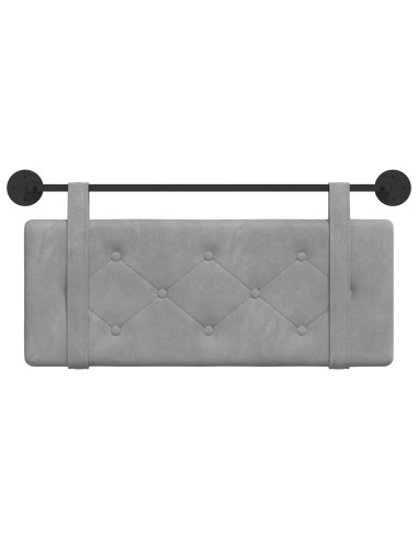Testata appesa Grigio chiaro 110 x 55 x 5 cm Velluto