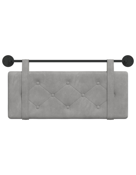 Testata appesa Grigio chiaro 110 x 55 x 5 cm Velluto