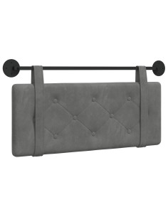 Testata appesa Grigio scuro 110 x 55 x 5 cm Velluto 2