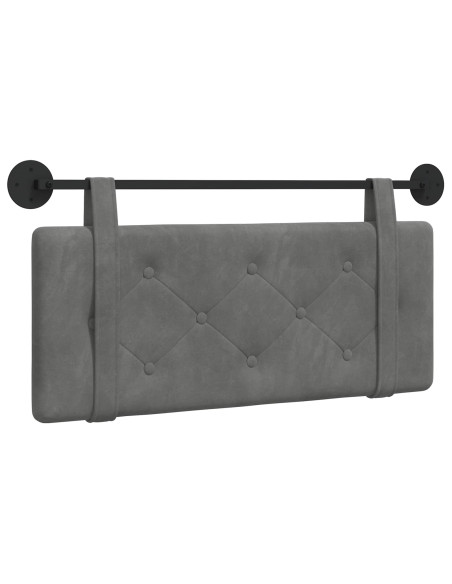 Testata appesa Grigio scuro 110 x 55 x 5 cm Velluto