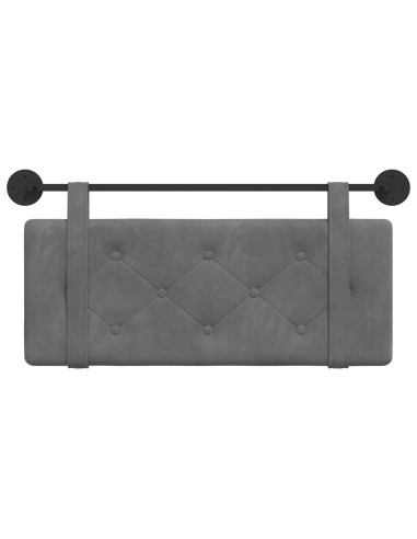 Testata appesa Grigio scuro 110 x 55 x 5 cm Velluto