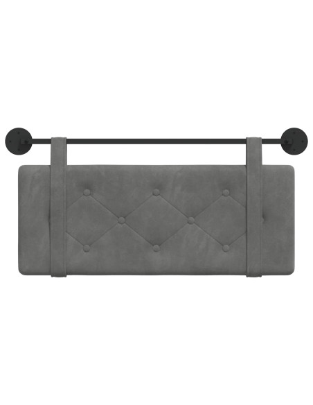 Testata appesa Grigio scuro 110 x 55 x 5 cm Velluto