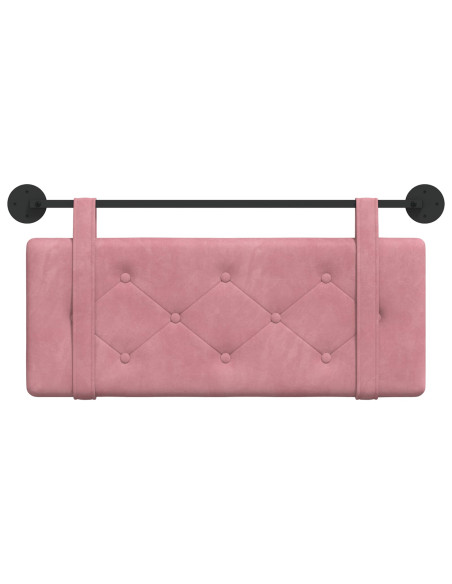 Testata appesa Montaggio a parete Rosa 110 x 55 x 5 cm Velluto