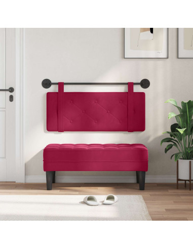 Testata appesa Rosso Vino 110 x 55 x 5 cm Velluto