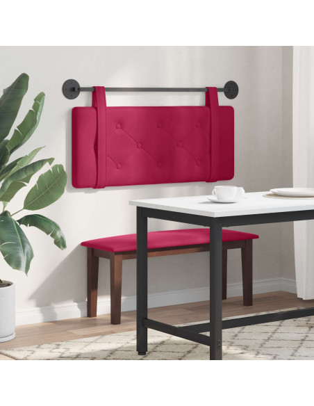 Testata appesa Rosso Vino 110 x 55 x 5 cm Velluto