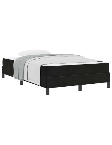 Letto a molle con materasso Nero 120 x 220 cm Tessuto