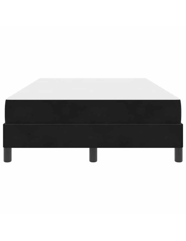 Letto a molle con materasso Nero 120 x 220 cm Tessuto