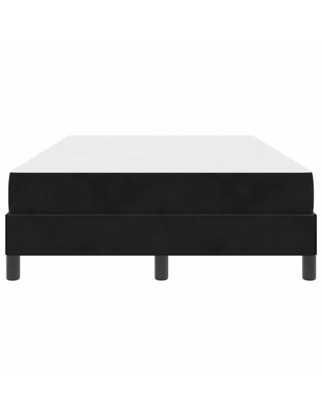 Letto a molle con materasso Nero 120 x 220 cm Tessuto
