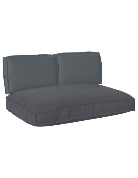 Set di Cuscini 3 pcs Antracite Tessuto Oxford