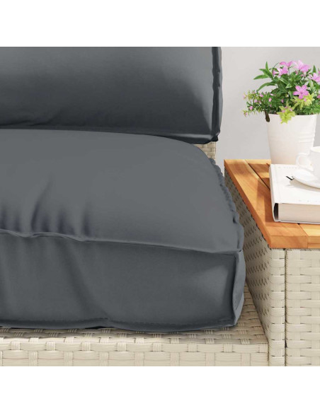 Set di Cuscini 3 pcs Antracite Tessuto Oxford