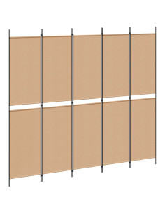 Pannello Separatore a 5 Pannelli Beige 250 x 220 cm Tessuto 2