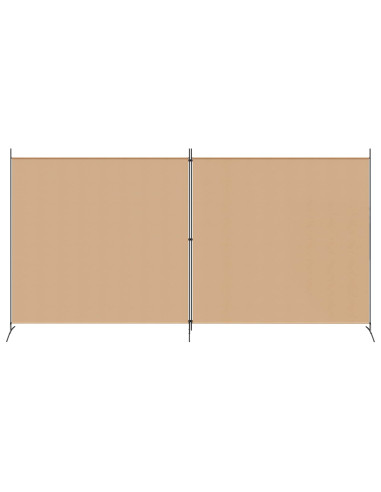 Divider Stanza a 2 Pannelli Beige 348 x 180 cm Tessuto