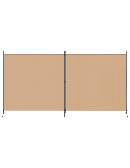 Divider Stanza a 2 Pannelli Beige 348 x 180 cm Tessuto