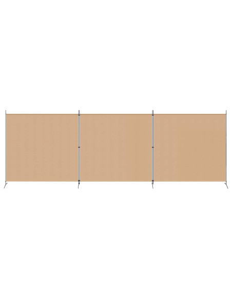 Paravento a 4 Pannelli Beige 525 x 180 cm Tessuto