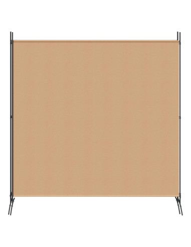 Paravento a 4 Pannelli Beige 525 x 180 cm Tessuto