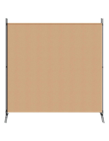 Paravento a 4 Pannelli Beige 525 x 180 cm Tessuto