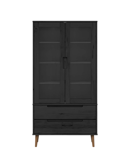 Armadio in Vetro Nero 90 x 35 x 175 cm